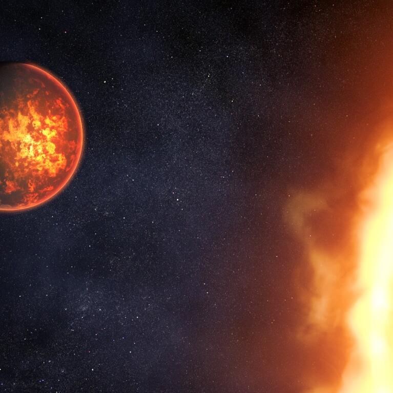 Molten planet near star