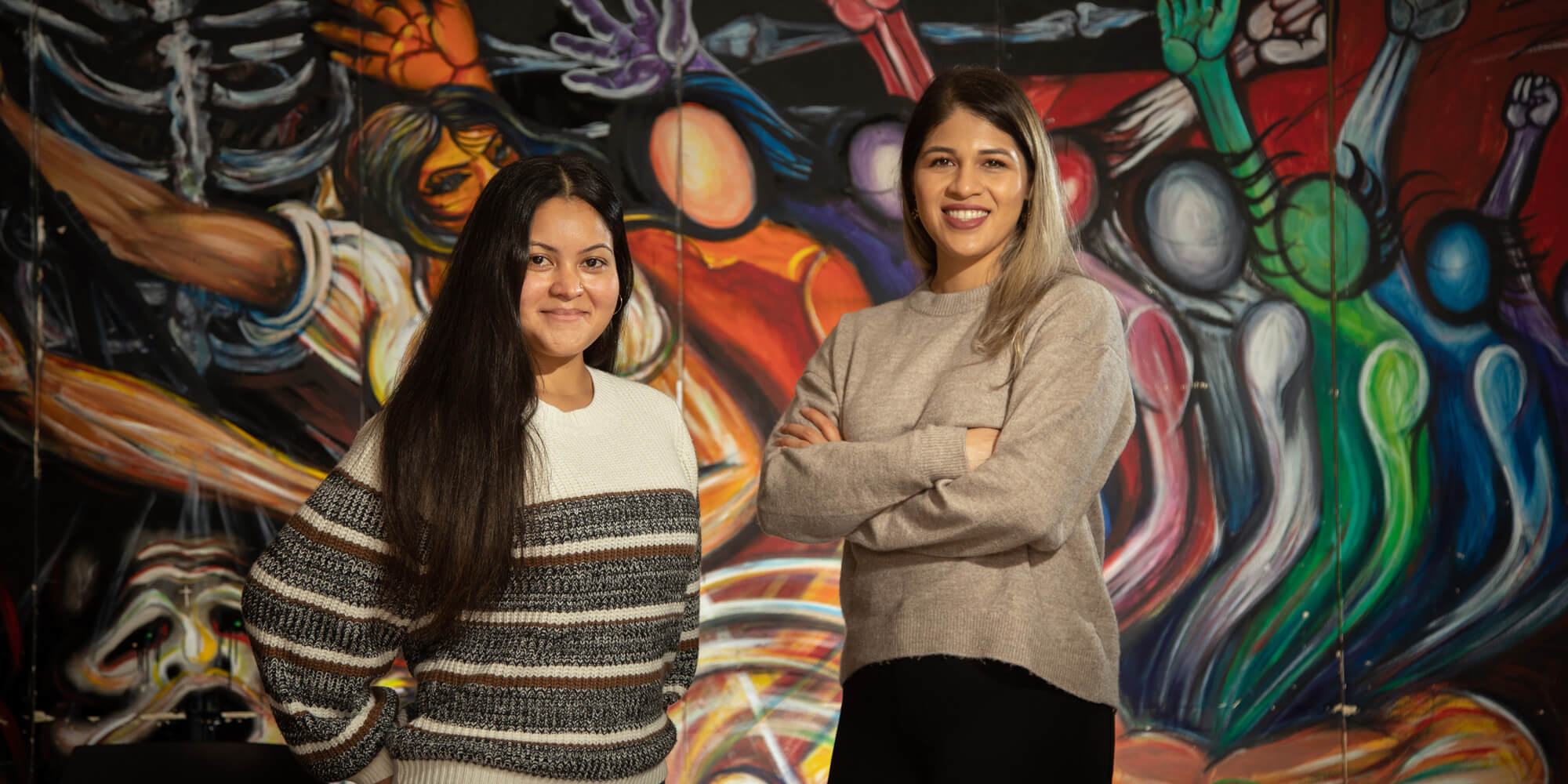 Doctoral researchers Samiksha Singh (left) and Isis Fraústo-Vicencio formed a mentoring program in the Environmental Sciences department modeled after Chicano Link.
