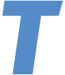 Image of a blue letter T