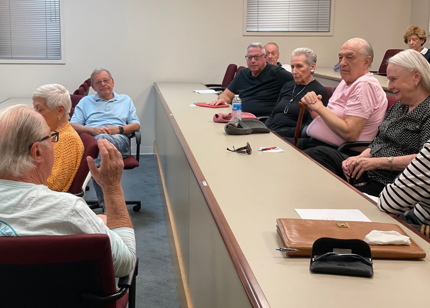 Group of community members inside of the UC Riverside’s Osher Lifelong Learning Institute (OLLI)