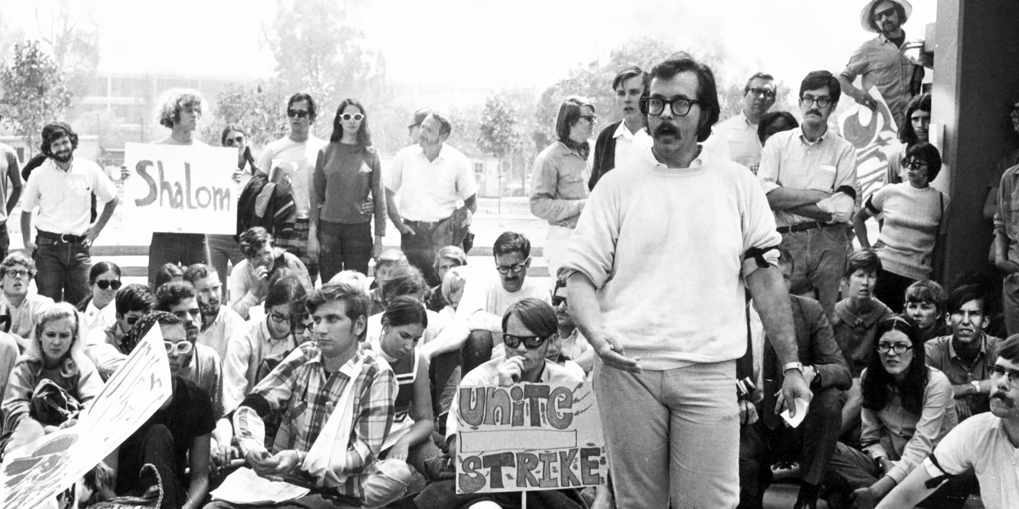 A protest held by UCR students on campus in 1969. 
