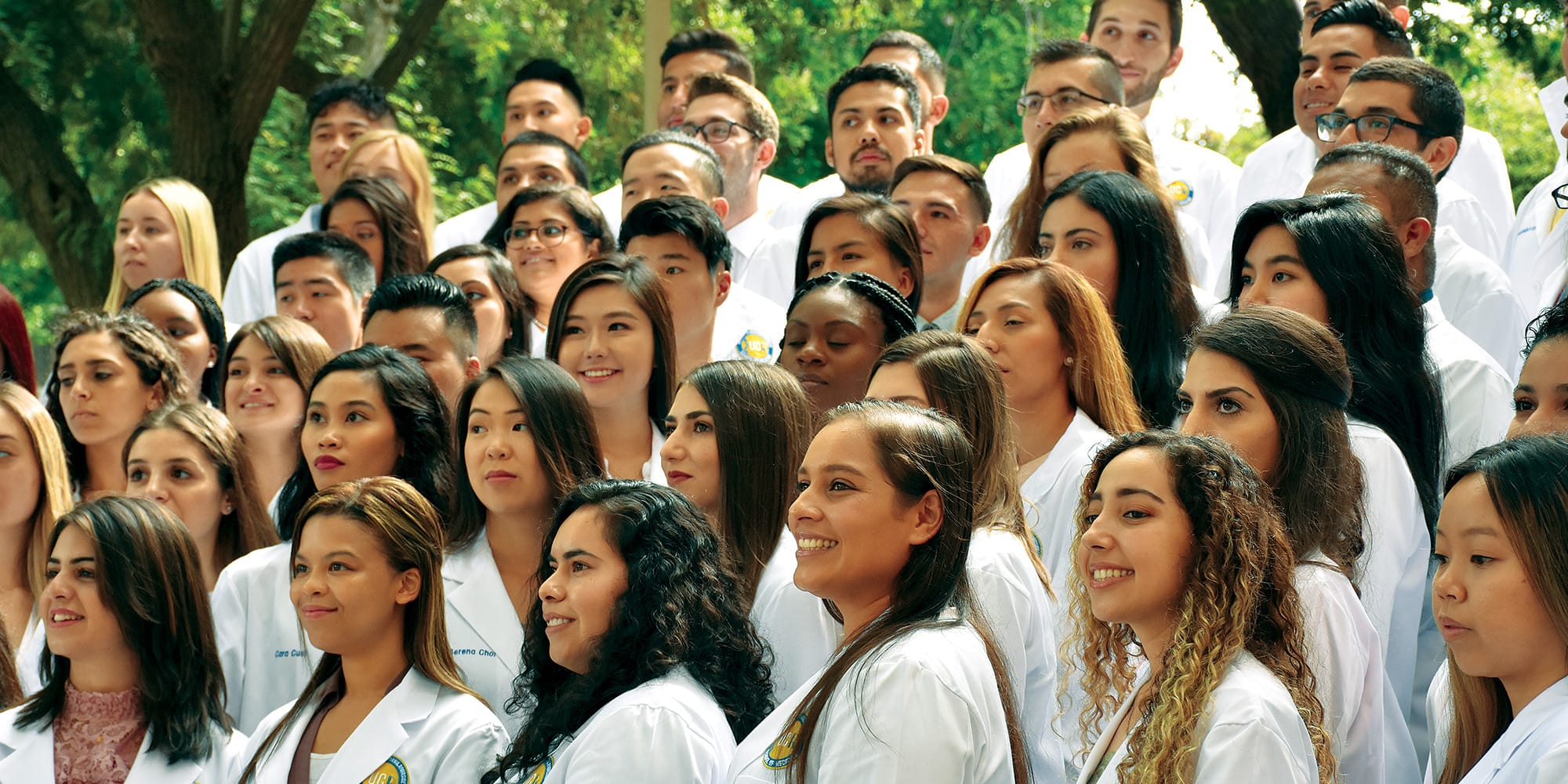 Students during the 2020 white coat ceremony.