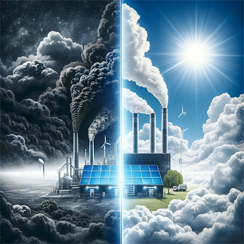 Conceptual picture of power plant