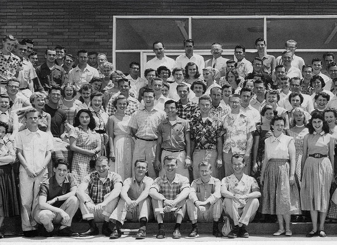 UCR’s “Pioneer Class” in 1954.