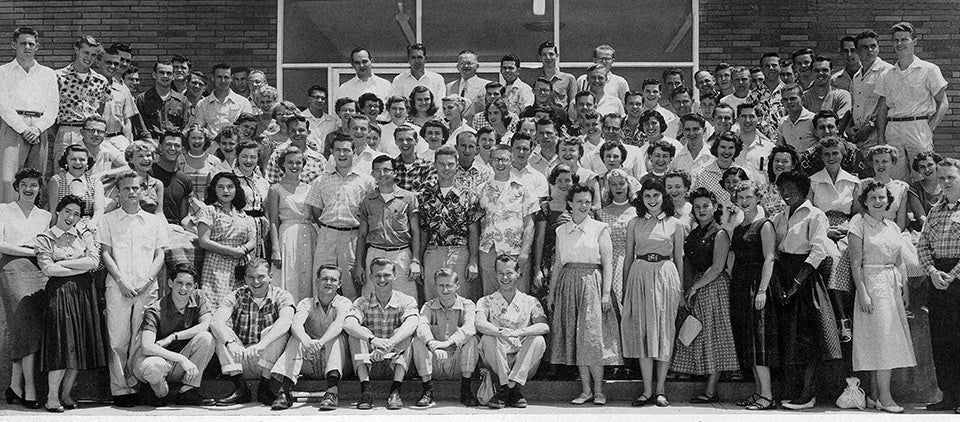 UCR’s “Pioneer Class” in 1954.