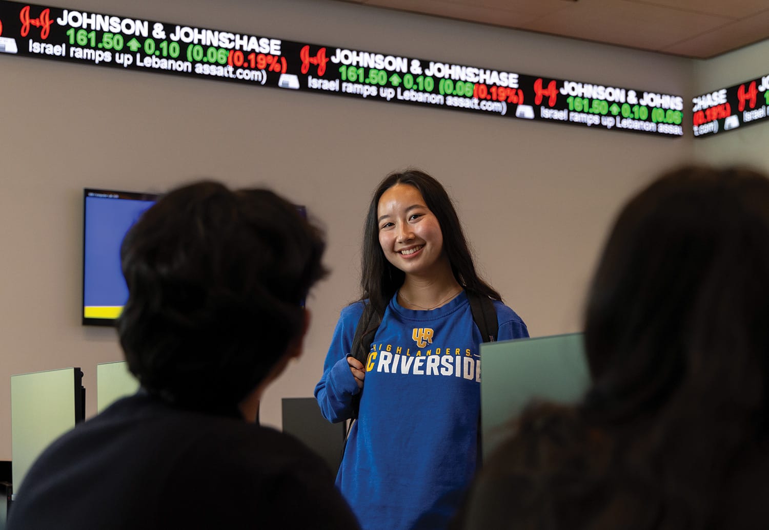 Stock market ticker on LED displays