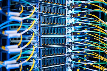Servers in data center are kept cool with water evaporation systems (Getty Images) 