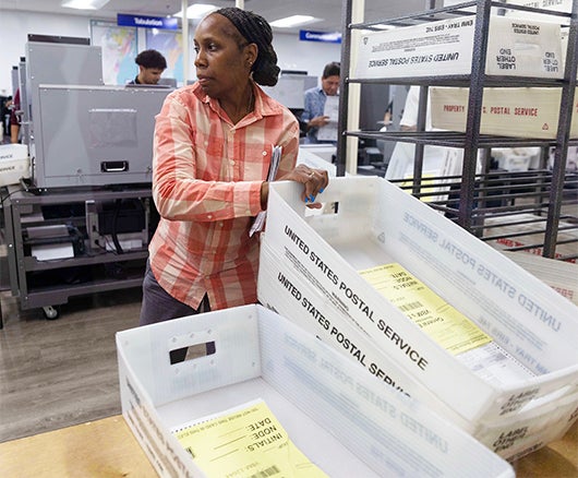 Election worker in Florida.