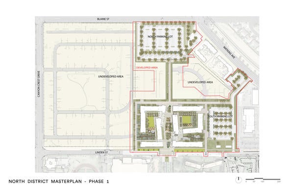 Artist rendering of North District plans