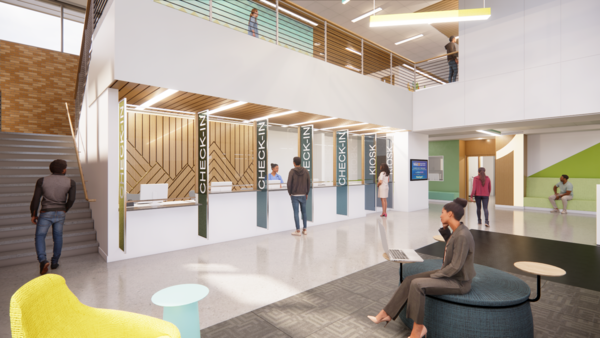 Artist rendering of Student Health and Counseling Center