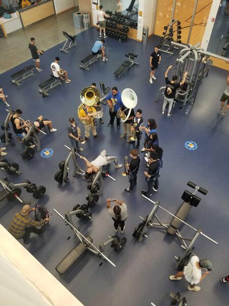 UCR Highlander Pep Band plays at SRC