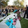 Interim Chief of Police John Freese, left, with the University of California Riverside Police Department, speaks with members of his department and families at Oban Family Housing at UC Riverside on Friday, September 17, 2021. (UCR/Stan Lim)