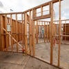Inside an energy-efficient home being built by UC Riverside mechanical engineering undergrads on Wednesday, January 10 2024, in an empty lot next to the SRC. (UCR/Stan Lim)