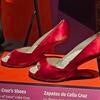 A pair of red shoes worn by the influential Latin singer Celia Cruz.