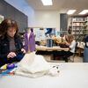 Costume designer/shop manager Landis Maren York, works on  costumes to be used for the upcoming performance of “Dracula: A Comedy of Terrors”.