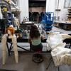 4th year TFDP student Daniella Escobar, works on props to be used for the upcoming performance of “Dracula: A Comedy of Terrors”.