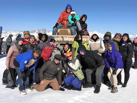 Group of Guardian Scholars in the snow