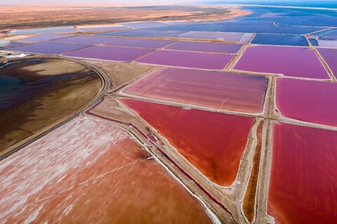 Salt ponds in Namibia