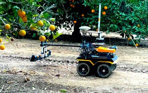 Agricultural robot in action