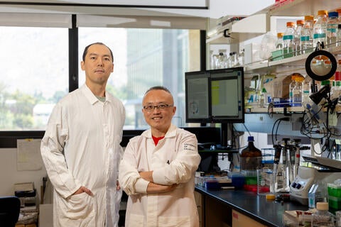 Rong Hai and postdoctoral researcher Mingqi Liu 