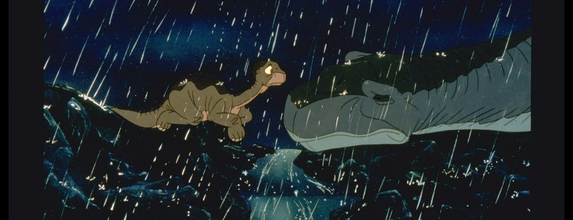 A scene from the 1988 movie "The Land Before Time" was used to gauge sadness in children.