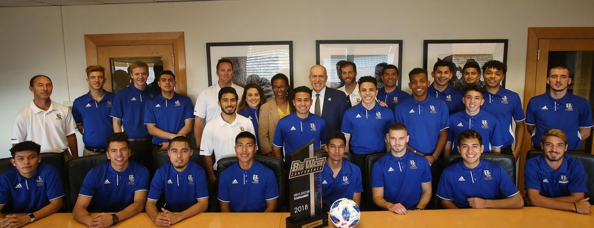 Men's Soccer celebrates 2018 season with chancellor | UCR News | UC ...