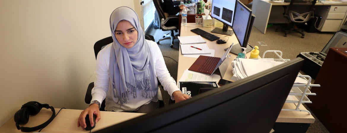 Fatemah Alharbi at work 