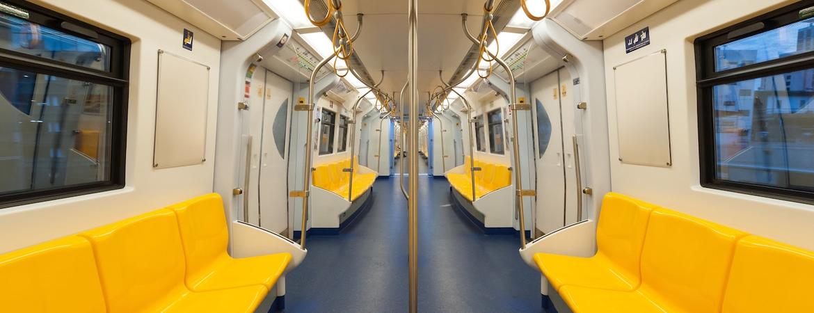 empty commuter train