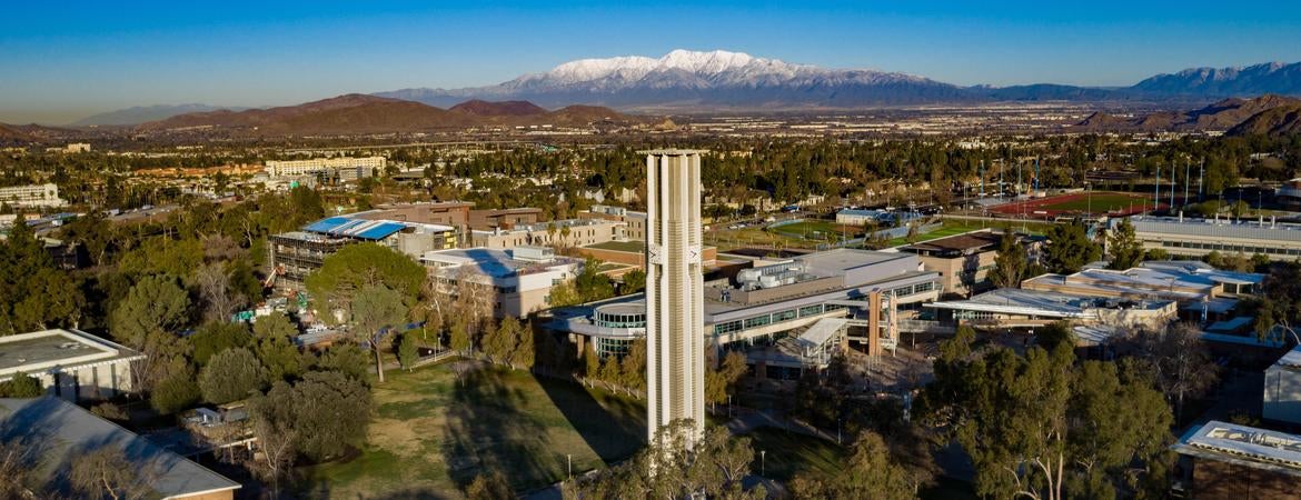 campus with snowcaps