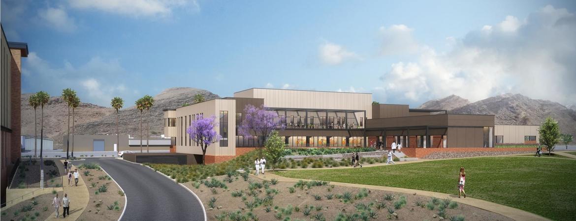Artist rendering of Student Health and Counseling Center