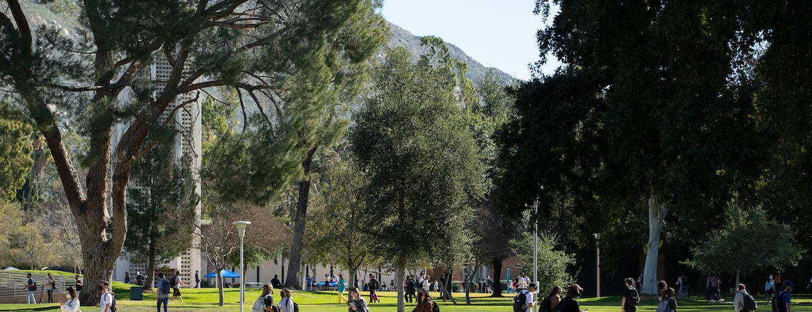 students on campus