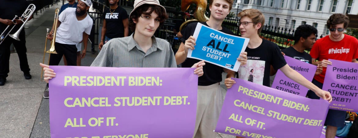 student loan debt protest