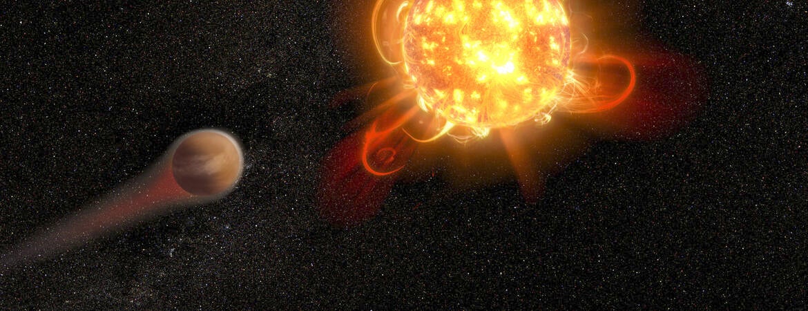 Planet getting roasted by M dwarf