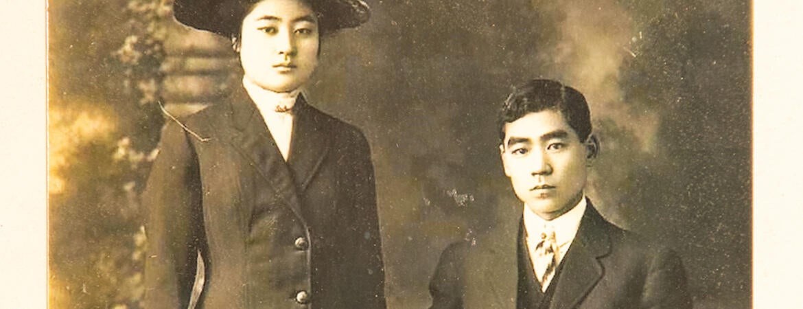 Megan Asaka's great-grandparents. Photo taken in early 20th century in Seattle. (Photo courtesy of Megan Asaka)