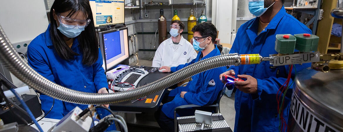 UCR students in engineering lab