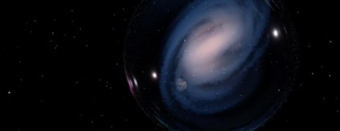 Artistic representation of the spiral barred galaxy ceers-2112