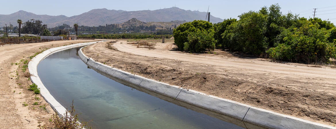 The Gage Canal at UCR's Agricultural Experiment Station 