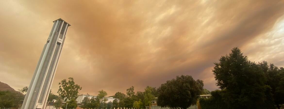 Smoke above UCR campus