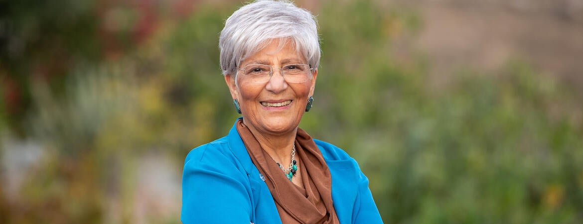 Katayoon “Katie” Dehesh, UC Riverside distinguished professor and molecular biochemist. (UCR/Stan Lim)