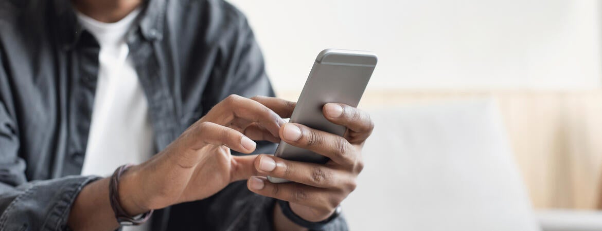 cell phone in hands