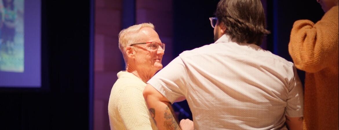 Stu Krieger at his retirement ceremony