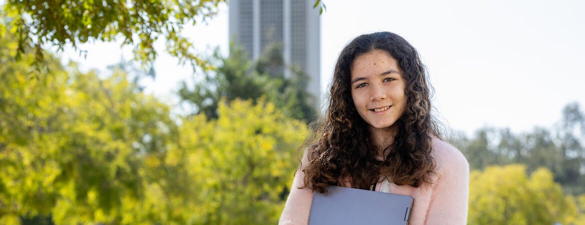 Alisa Perales on campus