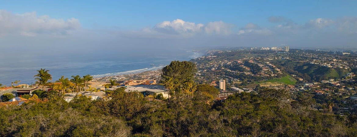 A sea mist form over the La Jolla area of San Diego