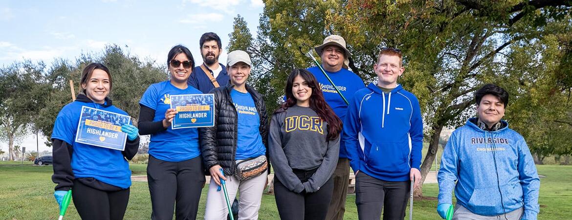 UCR students participating in Highlander Day of Service