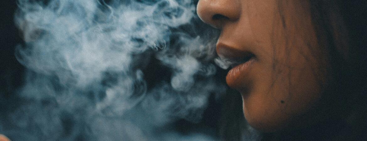 Woman vaping