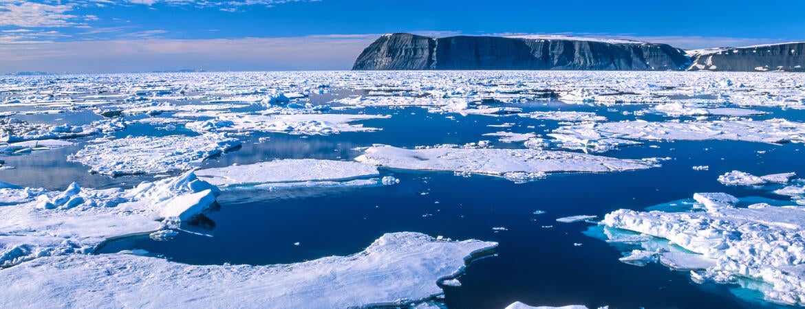 Arctic sea ice near Svallbard