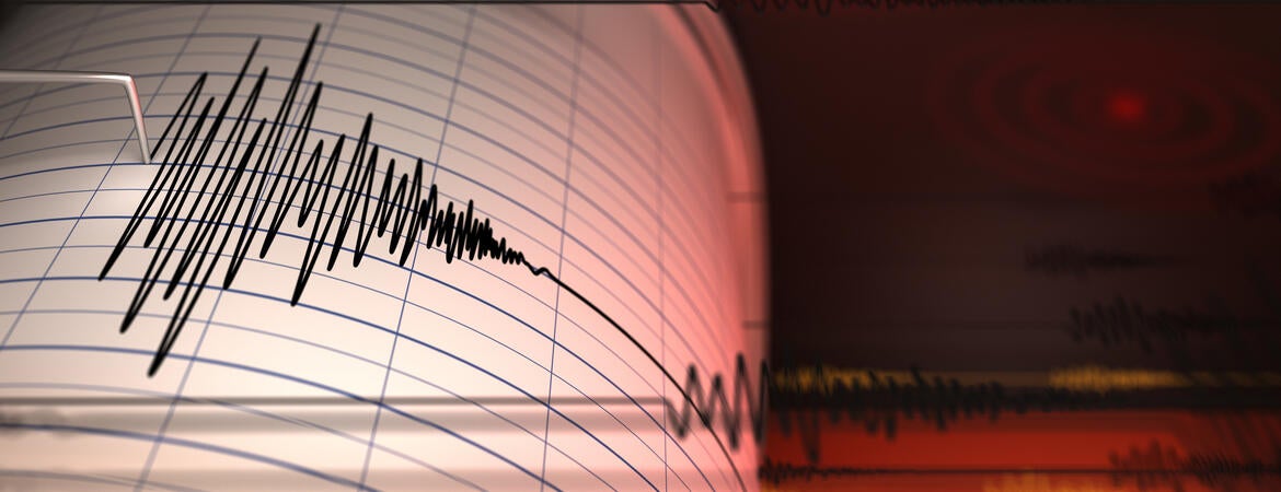 seismograph image showing earthquake