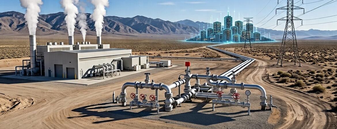 AI image of geothermal facility