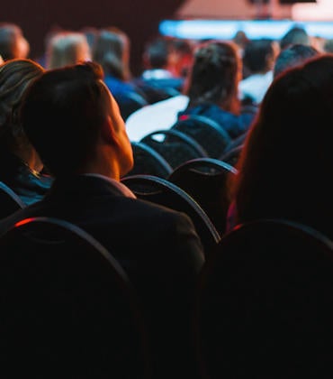 People sitting in an auditorium