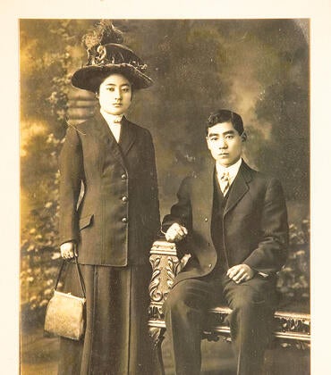 Megan Asaka's great-grandparents. Photo taken in early 20th century in Seattle. (Photo courtesy of Megan Asaka)